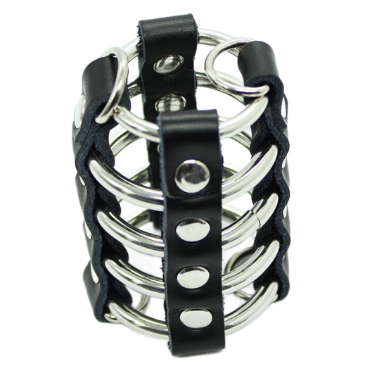 OHMAMA FETISH - PENISKFIG MIT METALLRINGEN UND LEDERRIEMEN