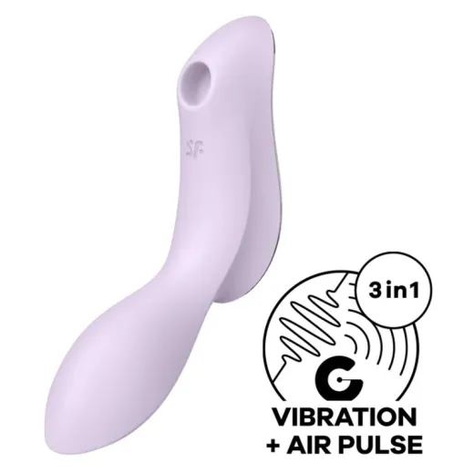 SATISFYER - CURVY TRINITY 2 AIR PULSE VIBRATOR LILA