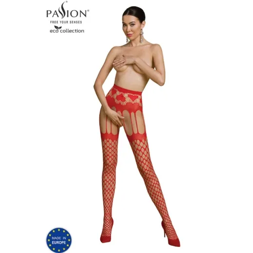 PASSION - ECO COLLECTION BODYSTOCKING ECO S009 ROT
