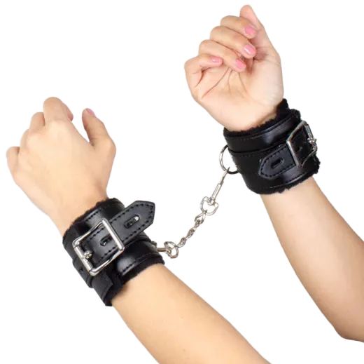SECRETPLAY - SCHWARZE BONDAGE-HANDSCHELLEN BDSM-KOLLEKTION