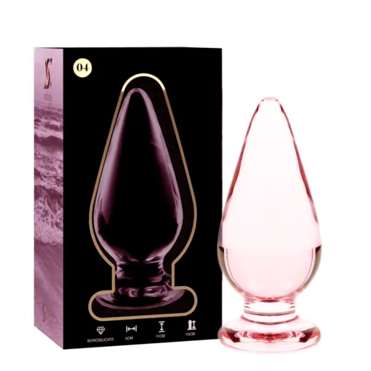 NEBULA SERIES BY IBIZA - MODELL 4 ANALPLUG BOROSILIKATGLAS ROSA 11 CM -O- 5 CM