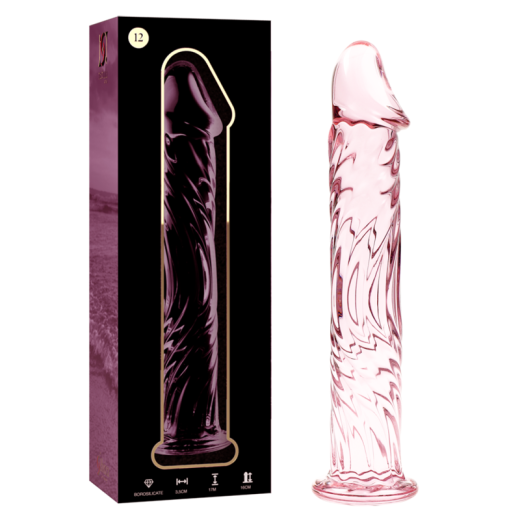 NEBULA SERIES BY IBIZA - MODELL 12 DILDO BOROSILIKATGLAS ROSA 17 CM -O- 3.5 CM