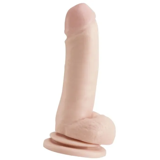 BASIX - NATÜRLICHER JELLY-PENIS MIT STIMULIERENDEN WELLEN 18 CM