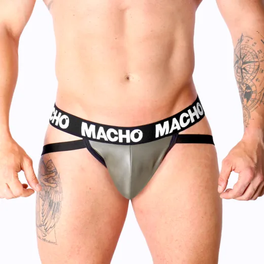 MACHO - MX27GR JOCK LEDER GRAU BEIGE M