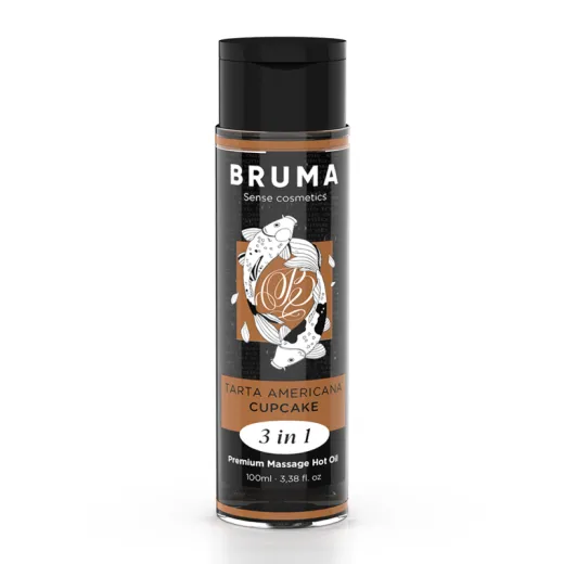 BRUMA - PREMIUM-MASSAGEÖL MIT WÄRMEEFFEKT, CUPCAKE-GESCHMACK 3 IN 1 - 100 ML