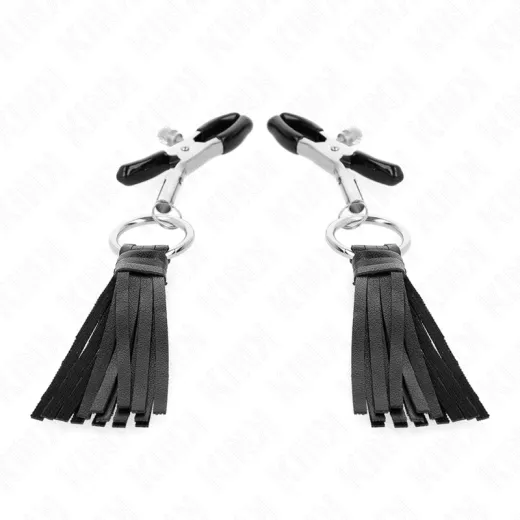 KINK - KUNSTLEDER QUASTEN NIPPELKLEMMEN 6 CM