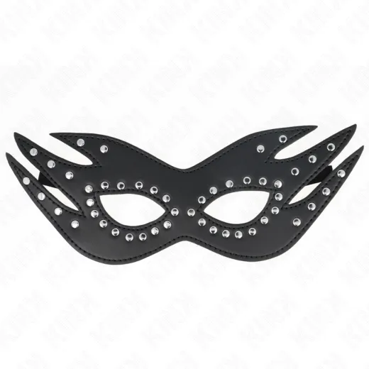 KINK - KUNSTLEDERMASKE MIT NIETEN MODELL 3 26 x 9,5 CM