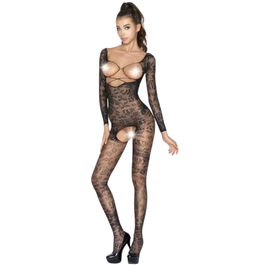 PASSION - WOMAN BS031 BODYSTOCKING SCHWARZ EINE GRÖSSE
