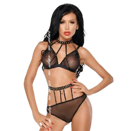 ME-SEDUCE - DOTTY SET ZWEI STÜCK SCHWARZ S/M