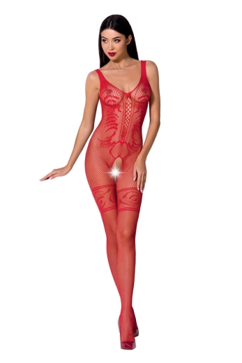 PASSION - WOMAN BS069 ROTER BODYSTOCKING, EINE GRÖSSE
