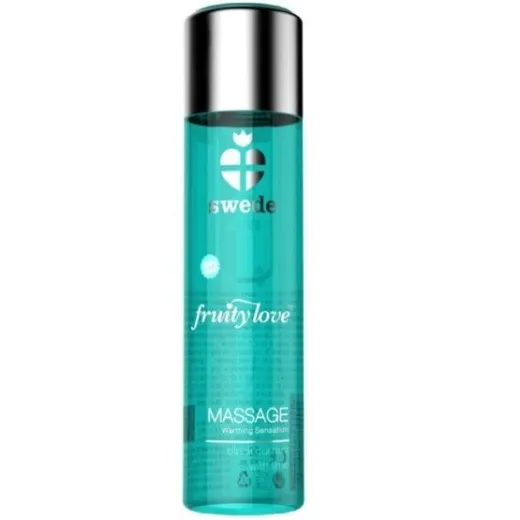 SWEDE - FRUITY LOVE MASSAGEÖL MIT WÄRMENDEM EFFEKT, SCHWARZE JOHANNISBEERE UND LIMETTE 60 ML