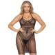 LEG AVENUE - MULTI NET MINIKLEID EINE GRÖSSE - SCHWARZ