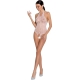 PASSION - WOMAN BS087 WEISSER BODYSTOCKING, EINE GRÖSSE