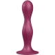 SATISFYER - DOUBLE BALL-R SILIKONDILDO GRANAT