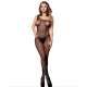 SUBBLIME - 952037 ONE SHOULDER FISHNET BODYSTOCKING MIT DIAMANTEN SCHWARZ EINE GRÖSSE