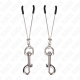 KINK - DÜNNE HAKEN-NIPPELKLAMMERE SILBER 7 CM