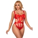 SUBBLIME - 954468 SEXY DURCHBROCHENER BODY MIT SCHLEIFE ROT S/M