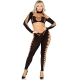 LEG AVENUE - CROP TOP UND LEGGINGS CUT-OUT NAHTLOS SCHWARZ