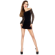 PASSION - WOMAN BS025 BODYSTOCKING SCHWARZ KLEIDERSTIL EINE GRÖSSE