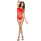 PASSION - WOMAN BS035 ROTER BODYSTOCKING, EINE GRÖSSE