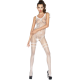 PASSION - WOMAN BS045 WEISSER BODYSTOCKING, EINE GRÖSSE