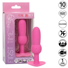 CALEXOTICS - FIRST TIME ANAL PLUG MIT PERLENSONDE 10 VIBRATIONEN ROSA
