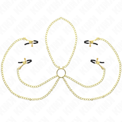 KINK - 4 Nippel- und Kitzlerklammern, verstellbar, Gold